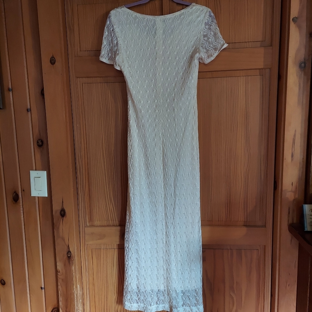 Elegant ecru cocktail dress - Picture 2 of 4